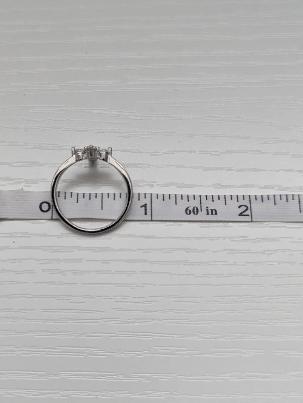 Silver Cross Cubic Zirconia Ring Christian Christmas Wedding Religious Sz 7